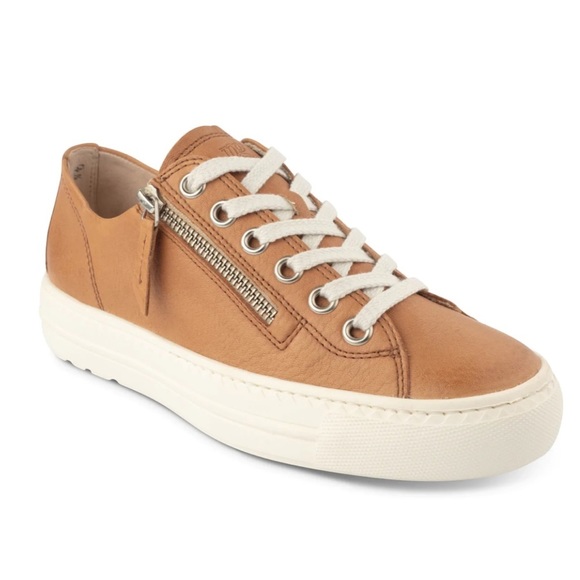 Paul Green Shoes - Paul Green Lacey Cuoio Washed Leather Sneaker